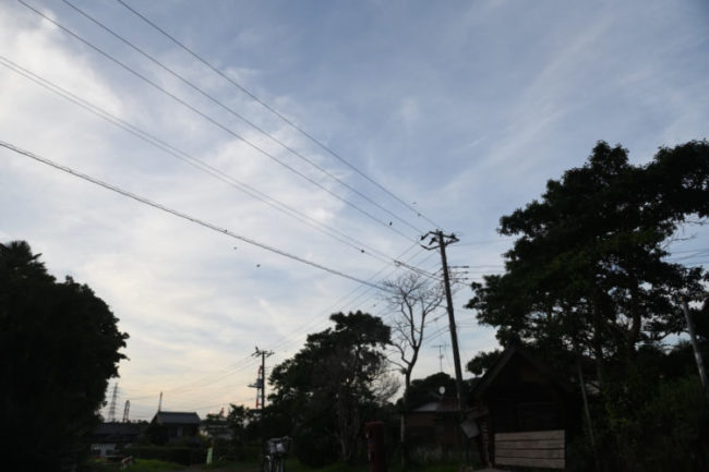 袖ケ浦の夕方の空の写真