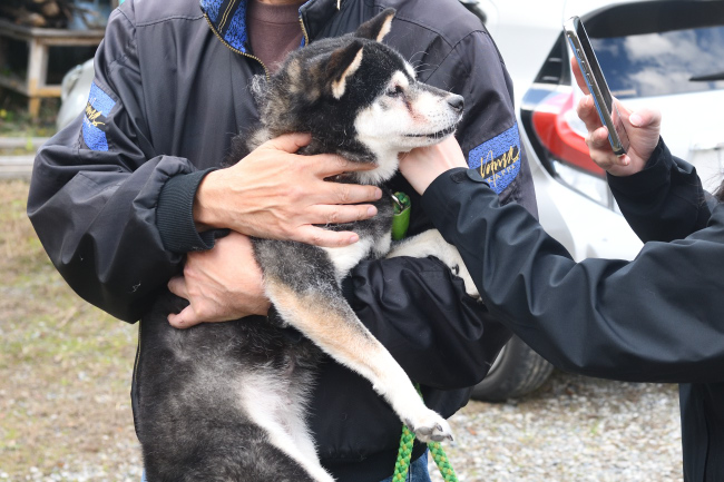 大我くんの飼い主様に抱っこされる雪菜